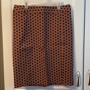 Loft polka dot skirt